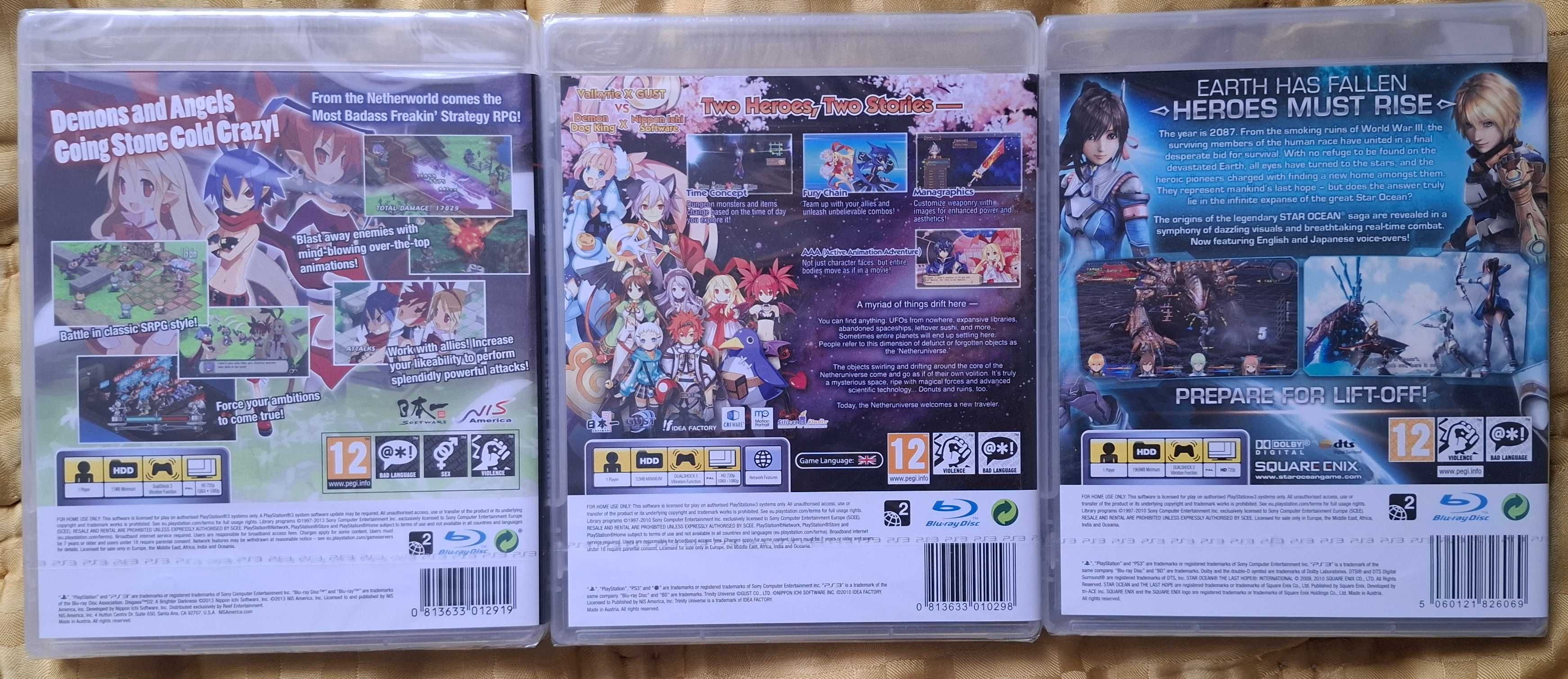 Disgaea Dimension D2, Star Ocean, Trinity Universe - PS3 - zestaw