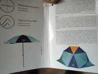 Parasol plażowy z parawanem 2w1