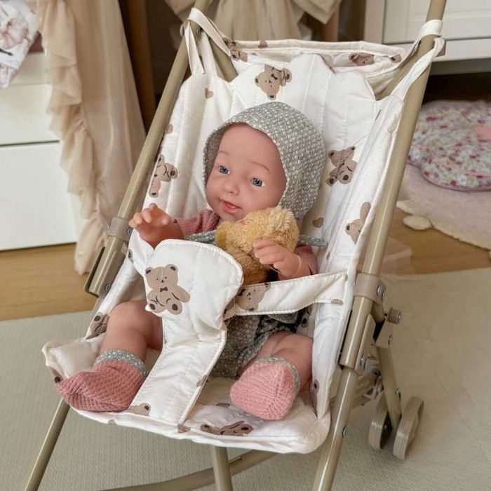 Коляска тростина для ляльок дитяча з сумкою для речей