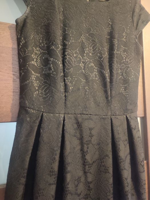 Sukienka czarna koronka, bombka, S /M święta, różne okazje