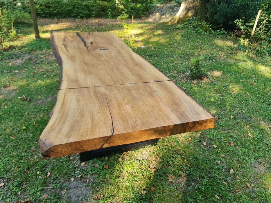 Stół drewniany dębowy jesion klon rozkładany z dostawkami 300x120