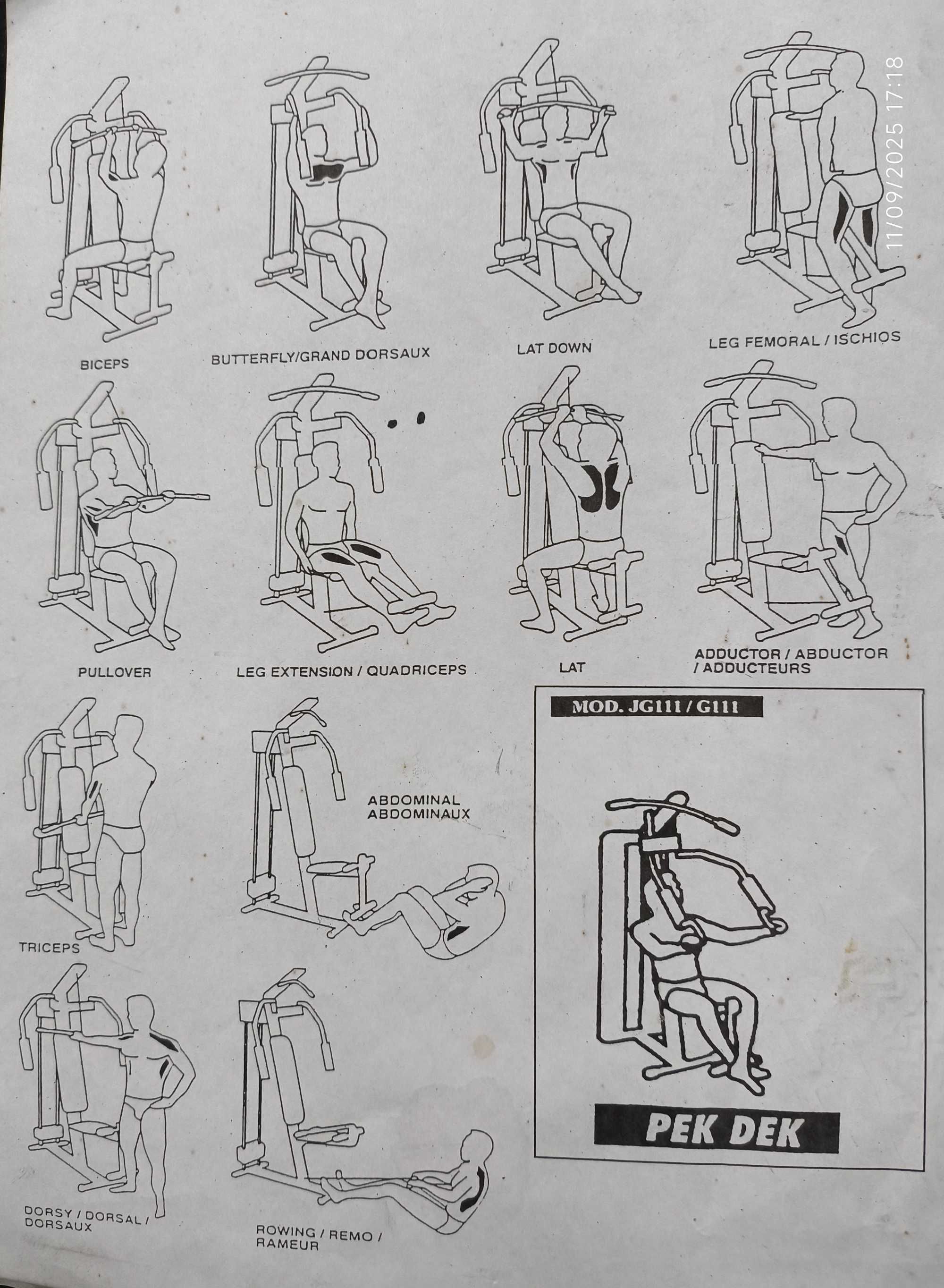 Máquina de musculação Multifunções marca Number One