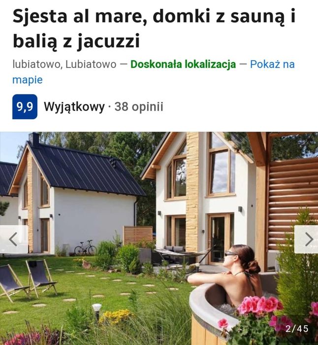 Domek na Święta  Kominek Sauna Balia jacuzzi LUBIATOWO morze