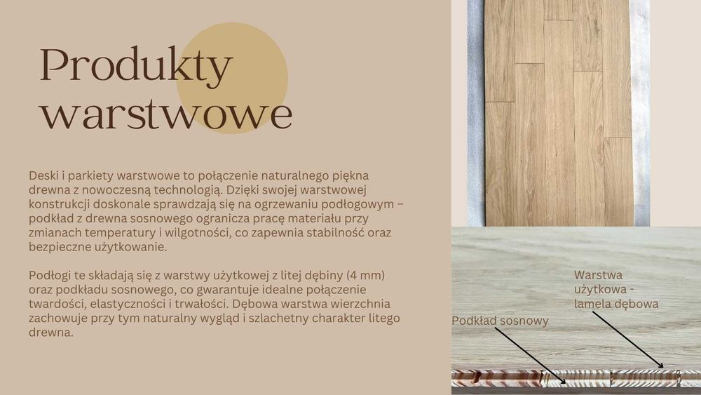 Deski warstwowe na ogrzewanie podłogowe parkiet dębowy panele