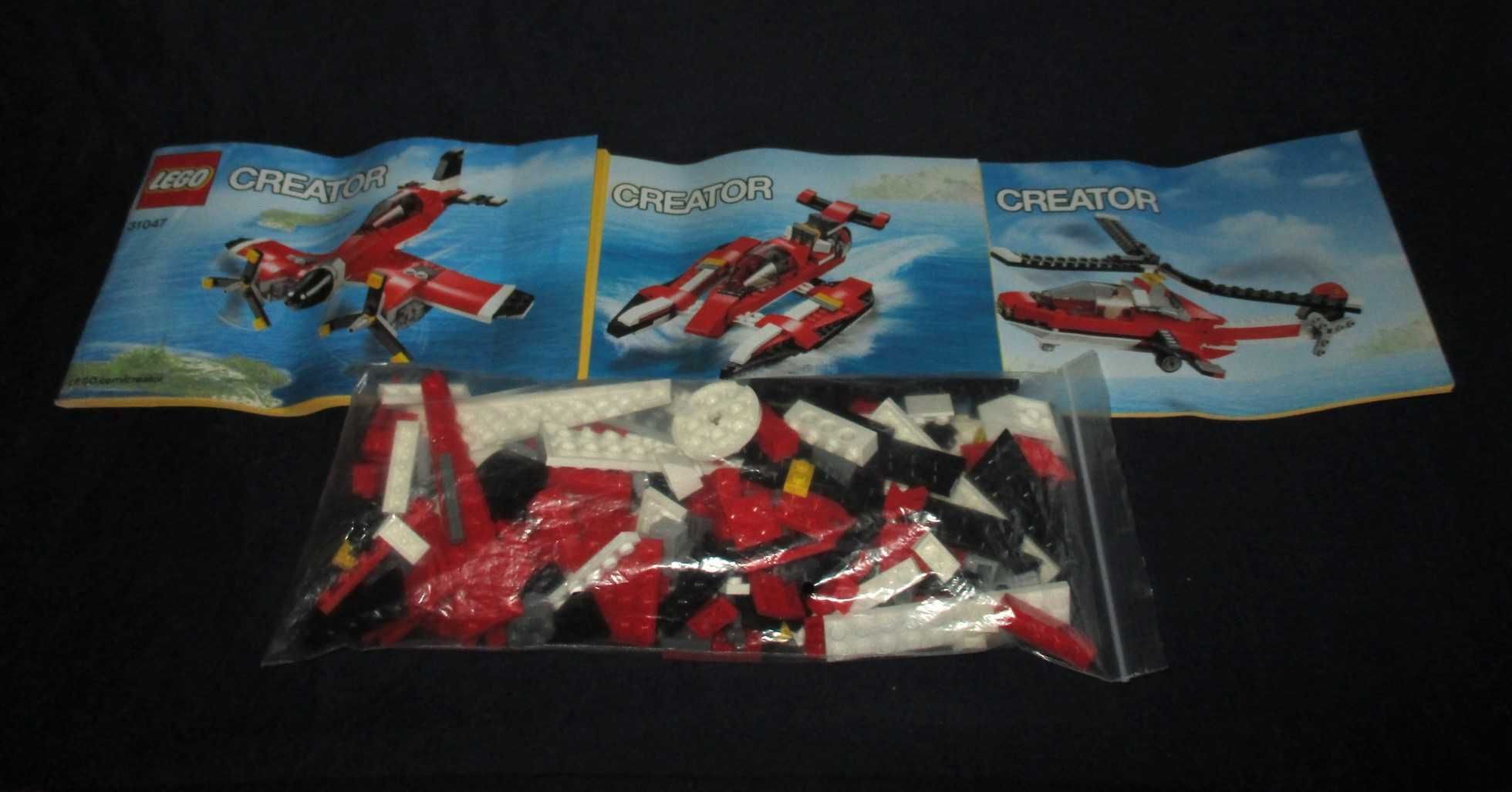 Lego Creator 31047 Avião a Hélice Hidroavião Helicóptero 3 em 1