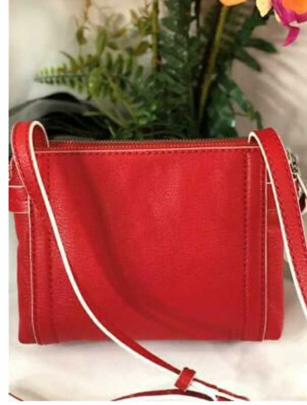 Torebka crossbody Ralph Lauren oryginal czerwona , skórzana ,