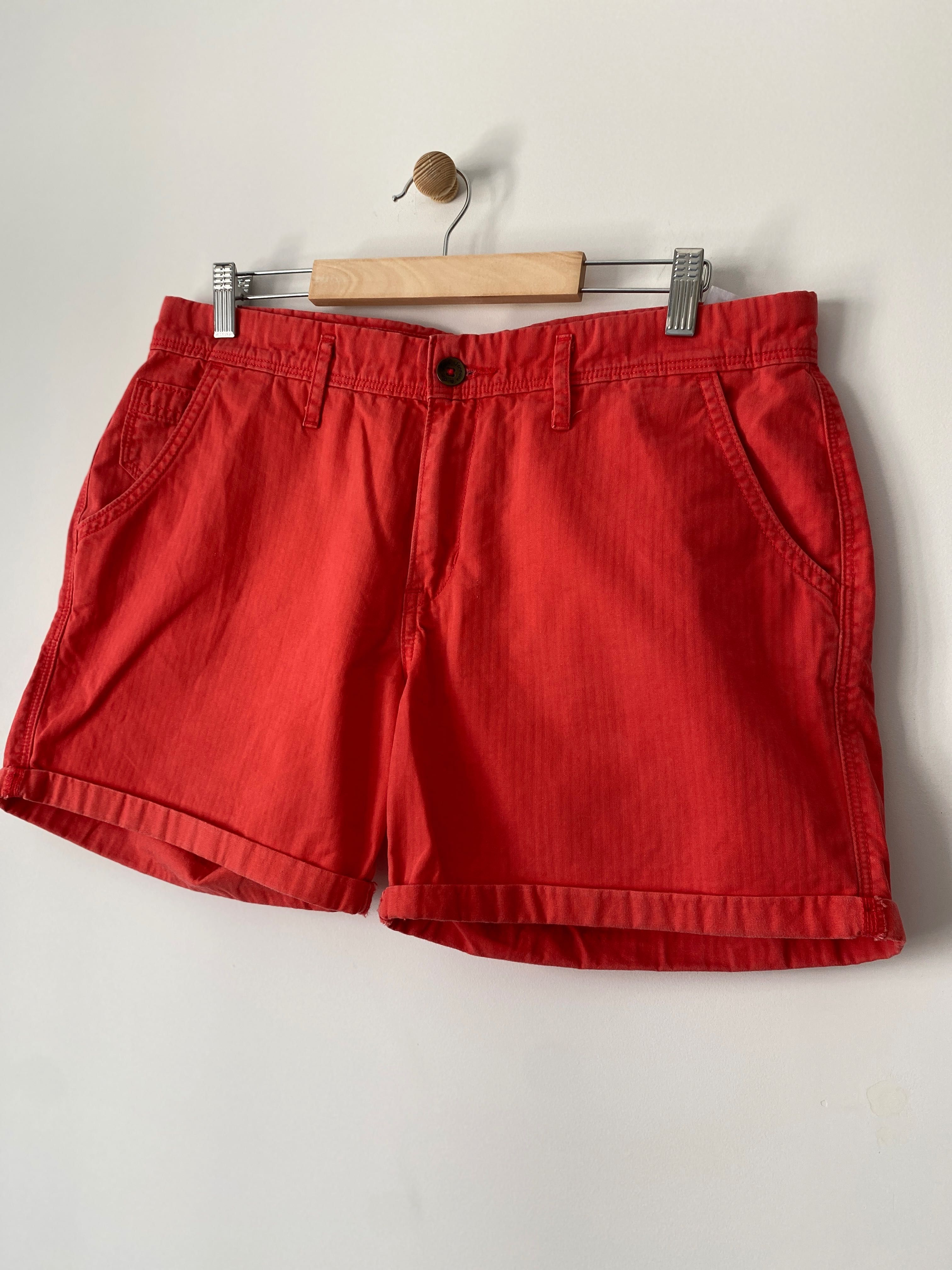 Pomidorowe szorty Levis, krótkie spodenki 00s y2k letnie vintage 90s