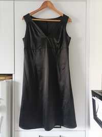 Satynowa sukienka mała czarna M