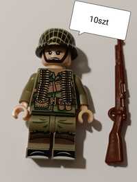 Zestaw 10szt minifigurki Wojsko WW2 USA Army klocki jak LEGO