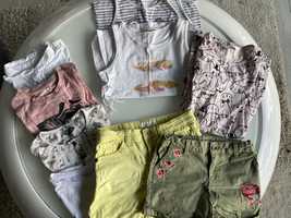 Ubrania letnie 128 koszulki tshirty sukienka szorty dla dziewczynki