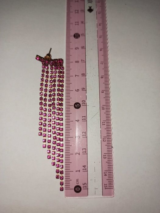 Różowe kolczyki wiszące NOWE