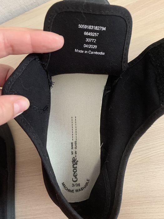 Мокасини тканнині чорні легенькі на липучці