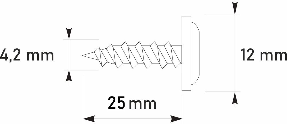 łączniki montażowe gm-s 4,2x25mm ral 9007