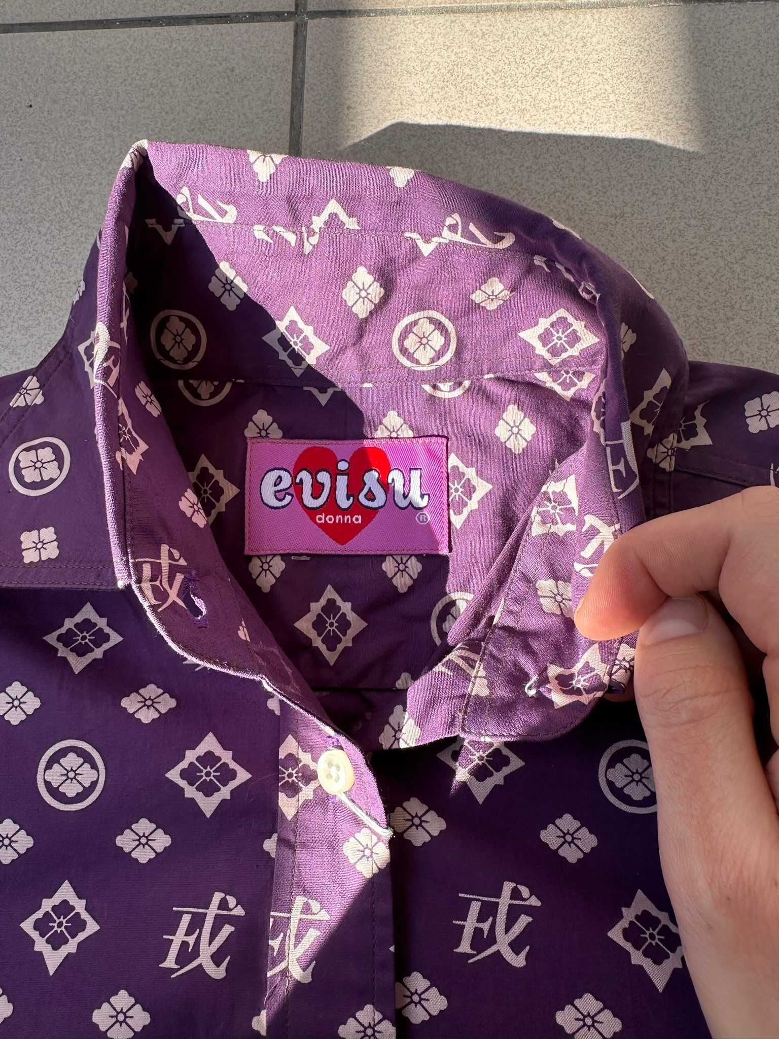 Koszula Evisu Donna Japan streetwear boxy r. S