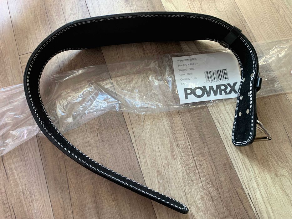 Pas kulturystyczny POWRX do ćwiczeń treningowy siłownia skórzany NOWY