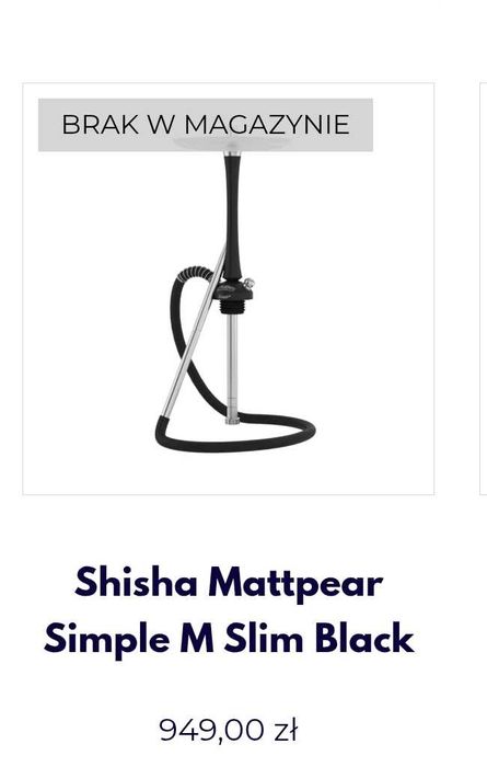 Shisha Mattpear Simple M Slim Black