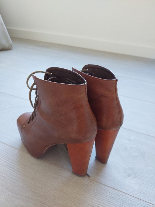 Botas salto alto Jeffry Campbell castanho