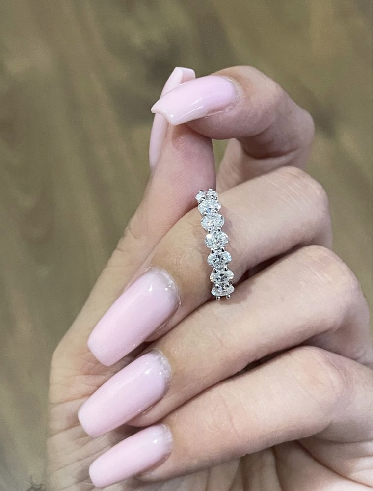 Кольцо , полудорожка с муассанитами 1.80ct серебро 925