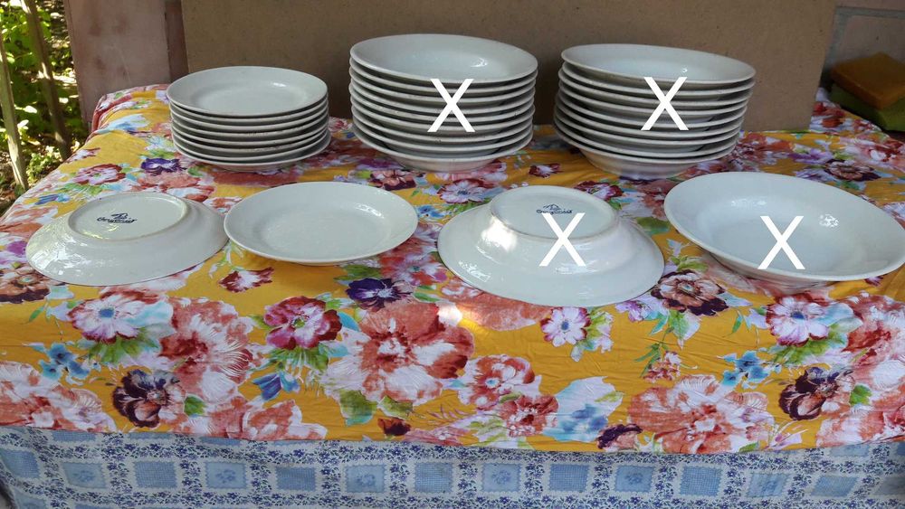 Тарілки столові радянські Тарелки столовые советские с клеймом Общепит