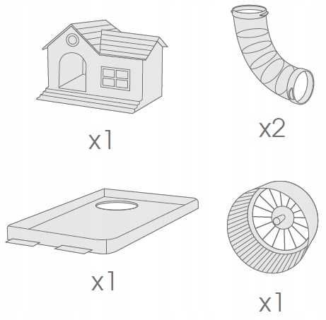 Nowa KLATKA dla CHOMIKA MYSZY chomika gryzoni + kołowrotek tunele