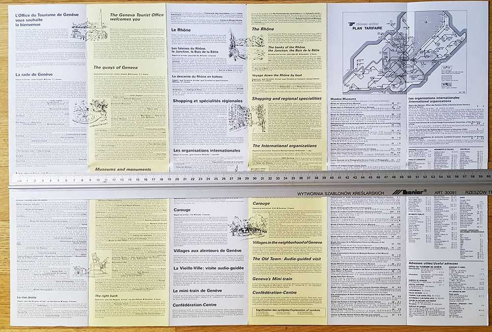 Genève Suisse, Plan miasta Genewa, 1987