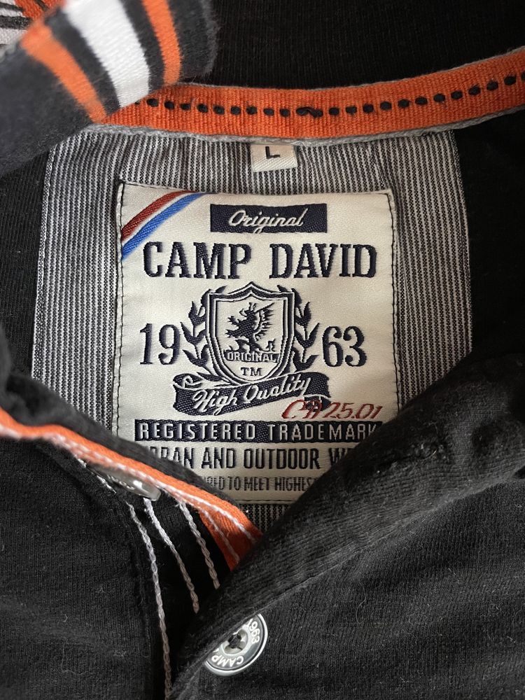 Camp David koszulka polo vintage alternative z nadrukami