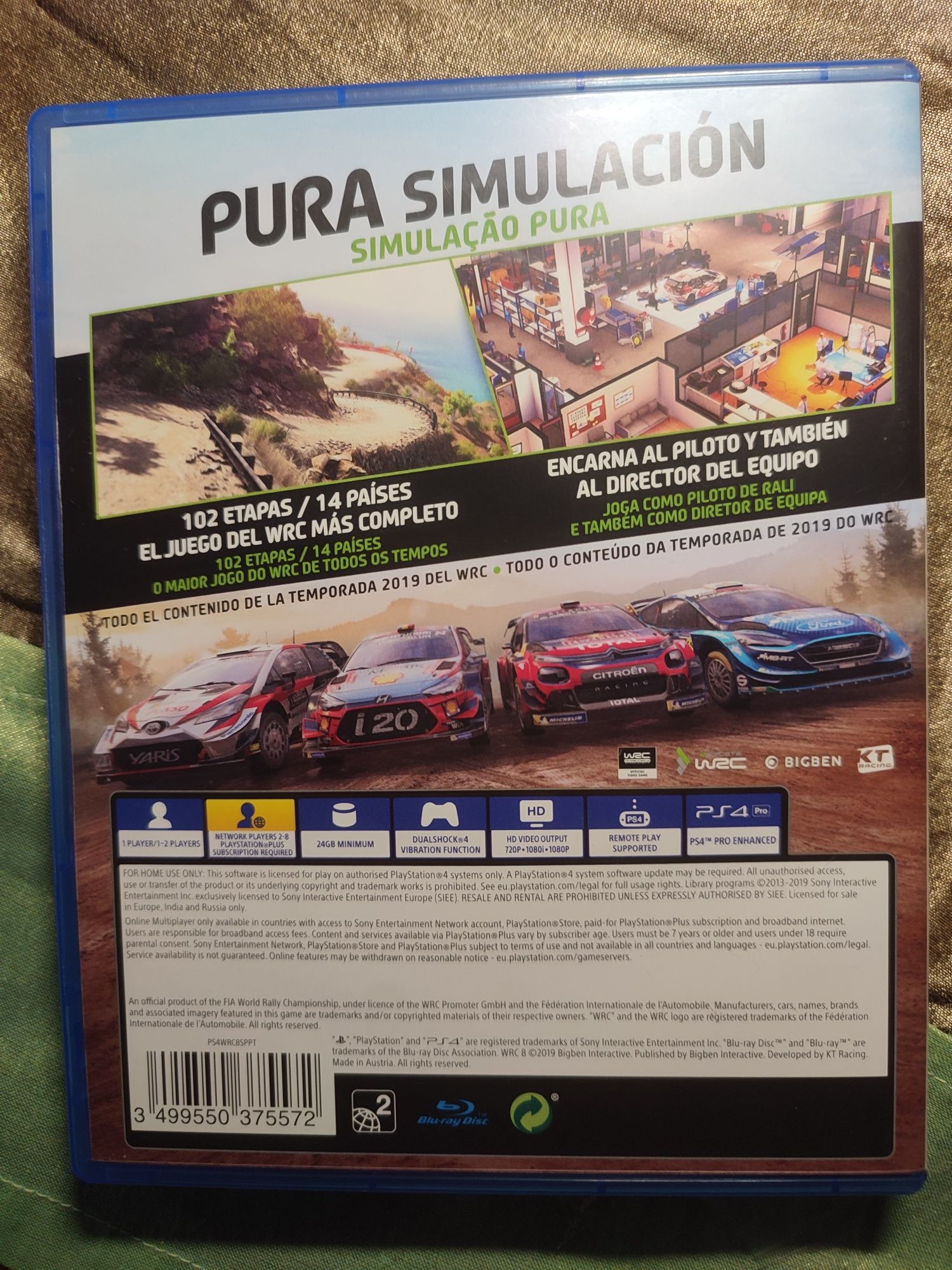 W2C 8 Jogo para PS4 praticamente novo.