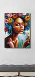 Quadro pintor Ochoa Rosto Afro