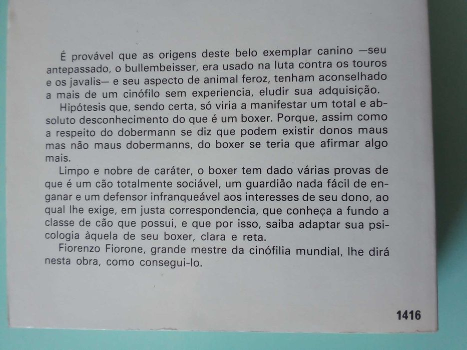 Livro "O Boxer", de Fiorenzo Fiorone