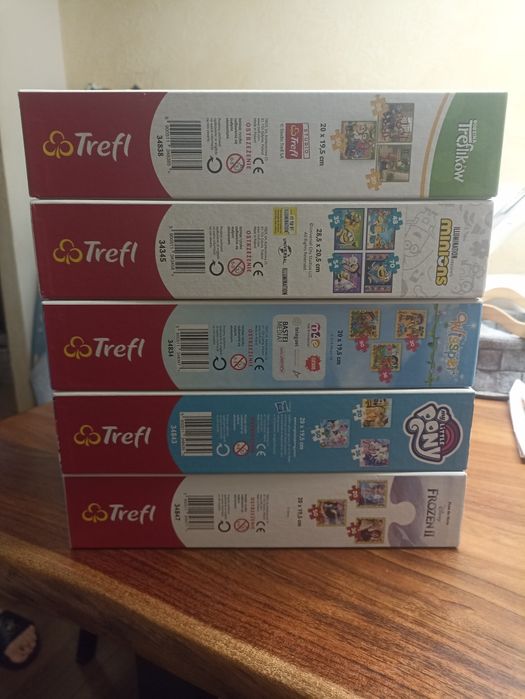 Puzzle Trefl 3+/4+ cały zestaw super stan kompletne 6 pudełek