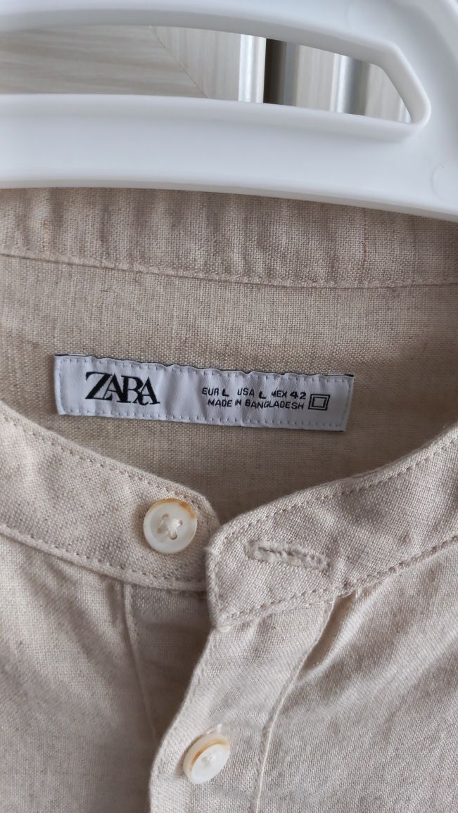 Льняная рубашка сорочка Zara.