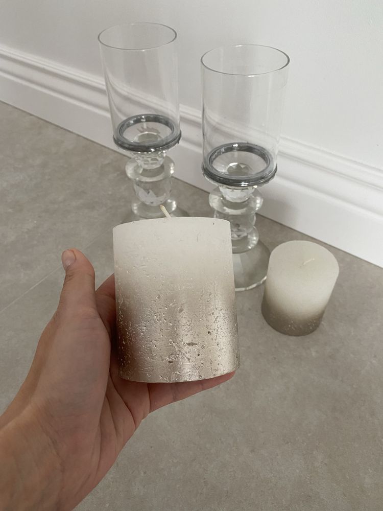 Ozdobne swieczniki ze swieczkami home&you