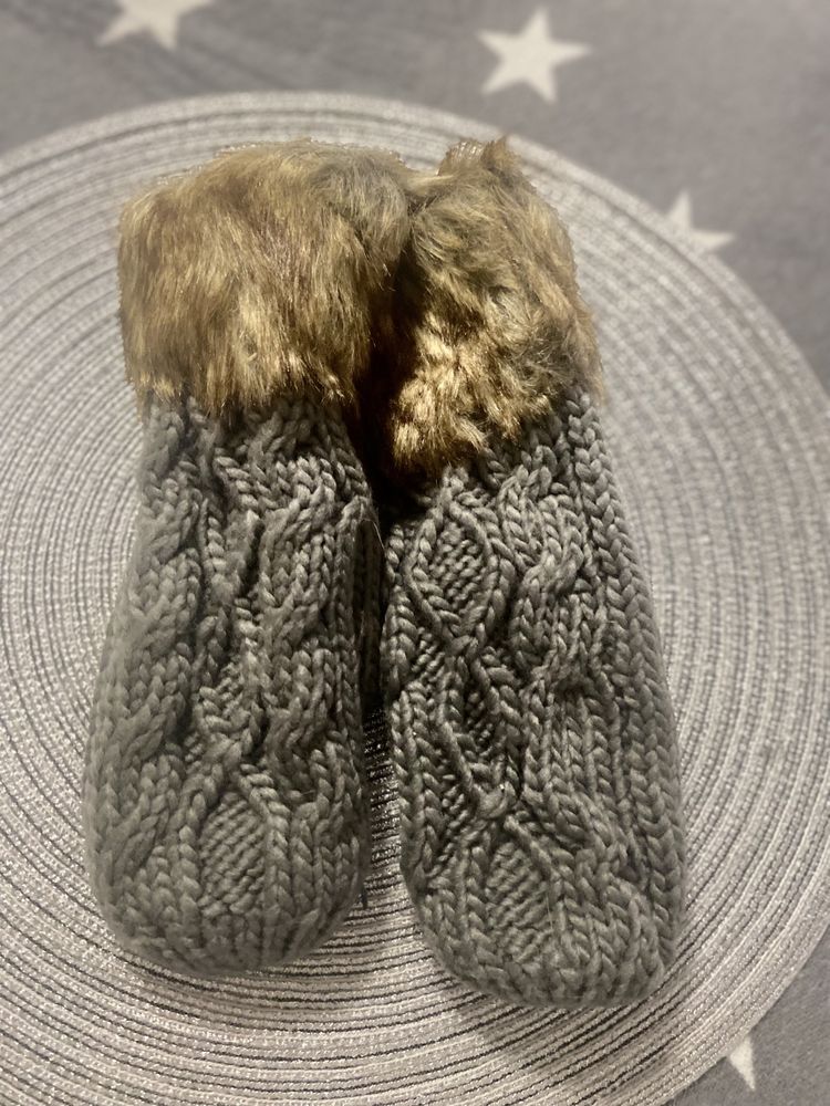 Rękawiczki ciepłe z futerkiem
