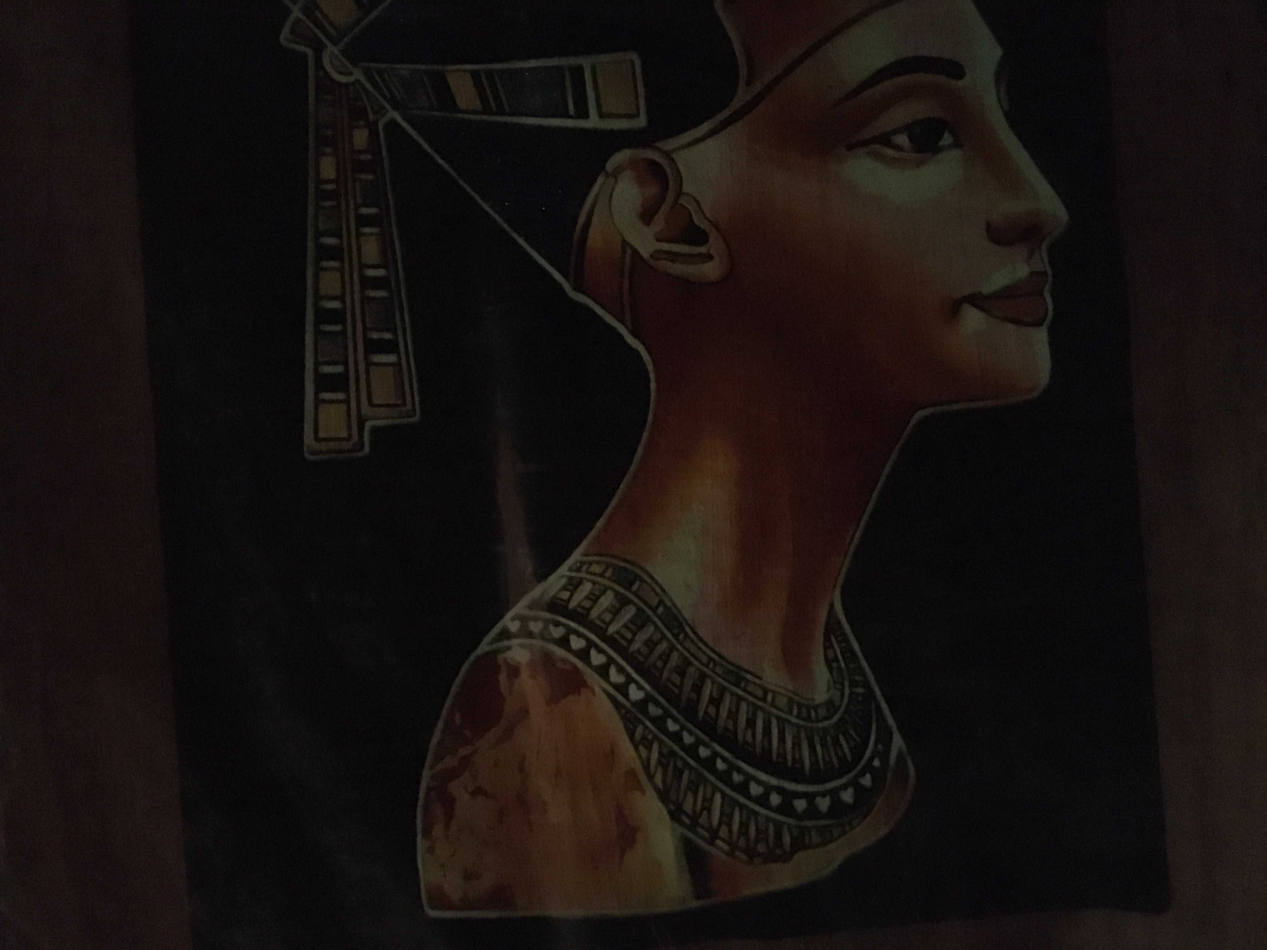 Подарунок сувенір з Єгипту картина на папірусі 41х33 (світиться вночі)