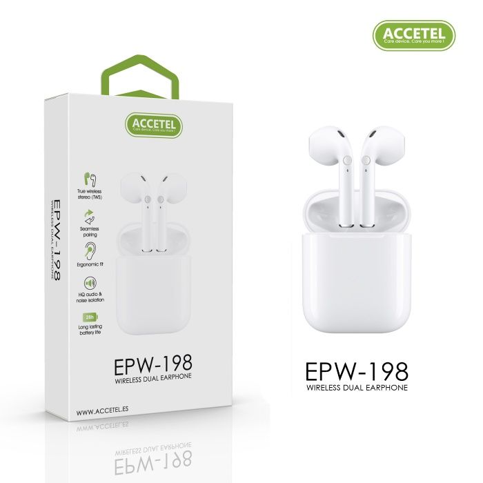 Ear Pods Accetel EPW 198 c/ botão * Portes GRÁTIS!