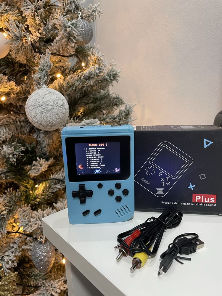 Consola Retro(Azul Bebe) 400 jogos clássicos - Game Box Retro