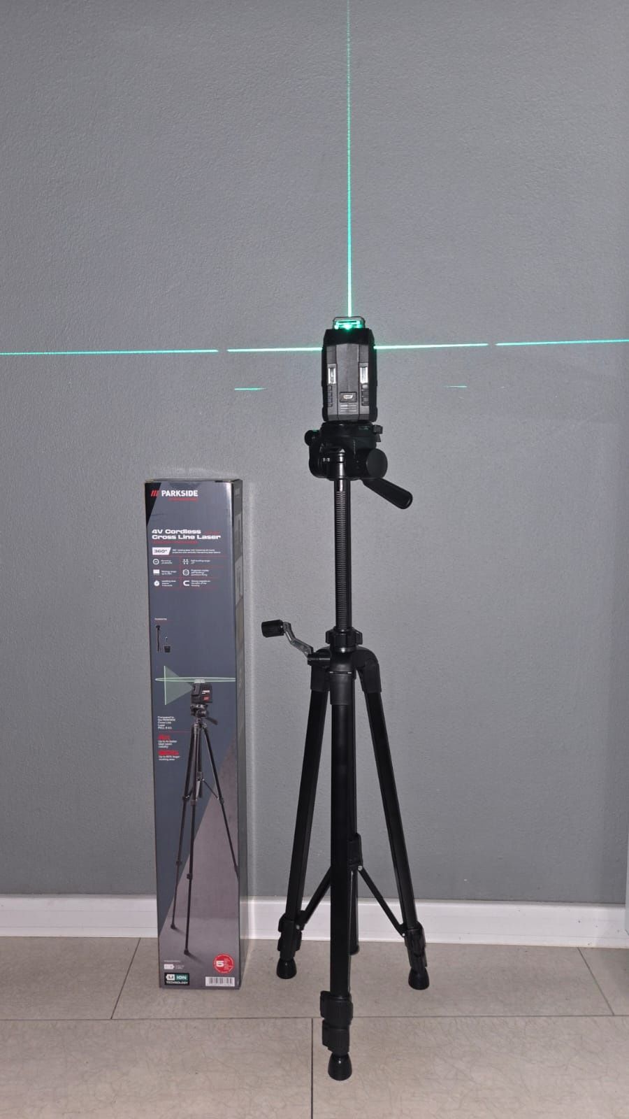 PARKSIDE PERFORMANCE Akumulatorowy laser krzyżowy  360