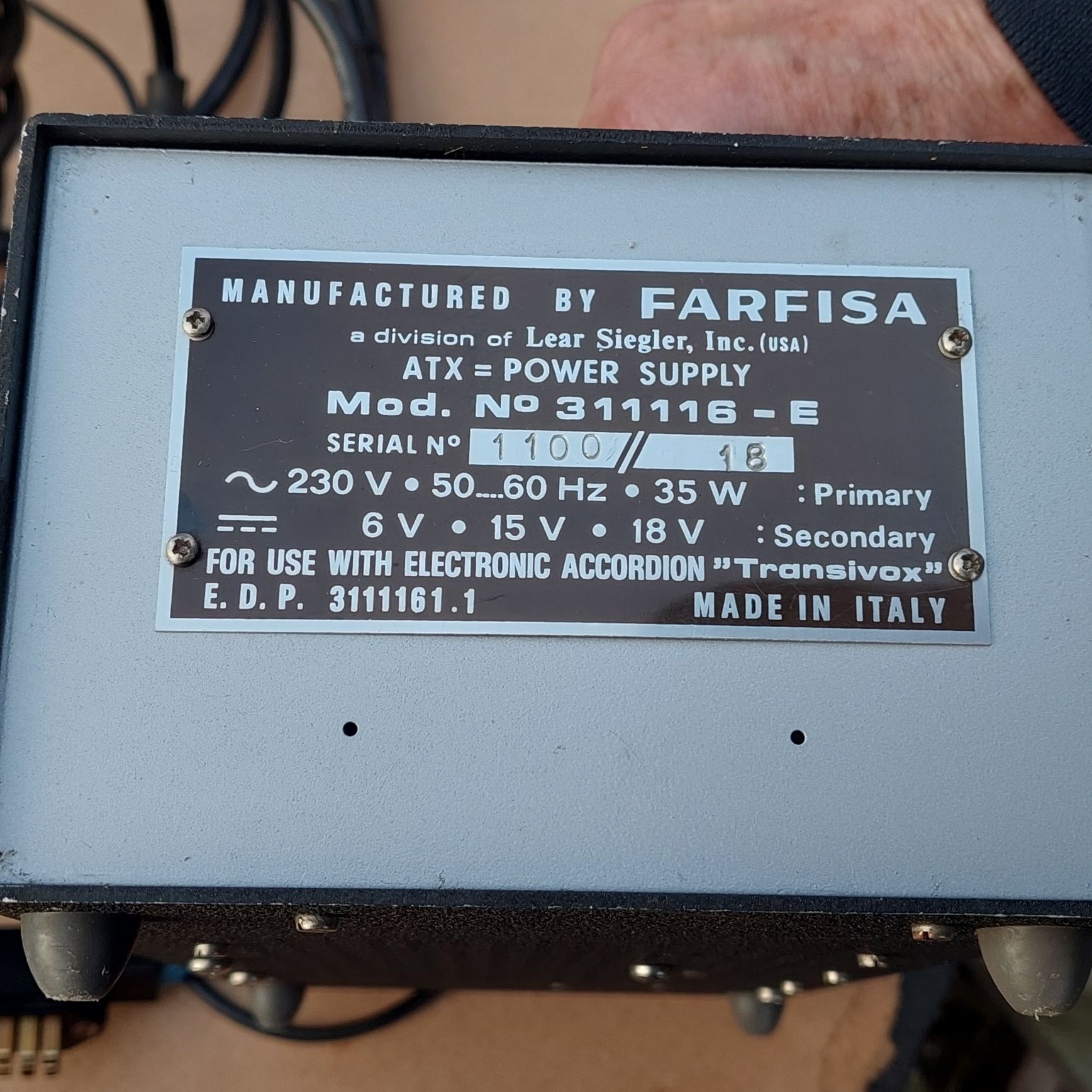 Akordeon Farfisa.