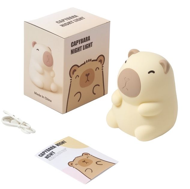 Силіконовий нічник "Капібара" CAPYBARA з LED підсвічуванням