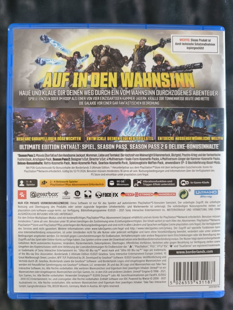 Ps5 Borderlands 3 Ultimate Edition możliwa zamiana