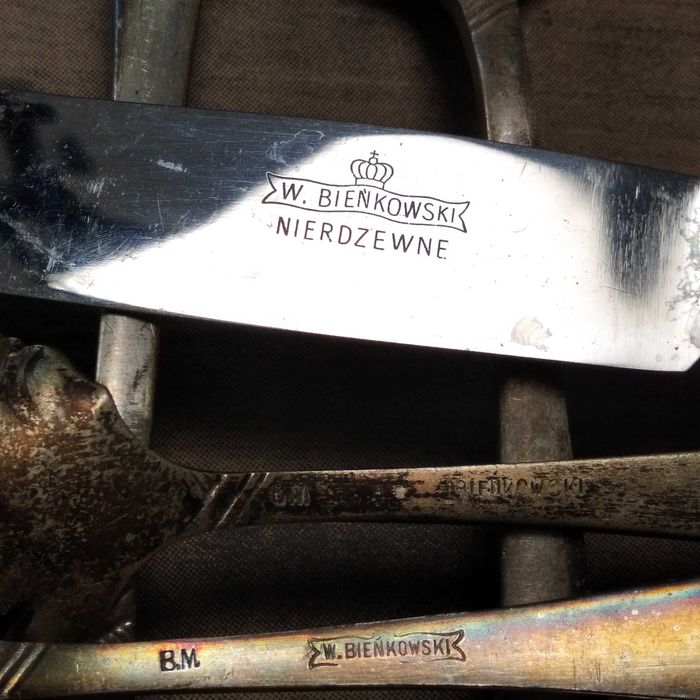 Stare sztućce Bieńkowski Warszawa 26 sztuk PIĘKNY KOMPLET