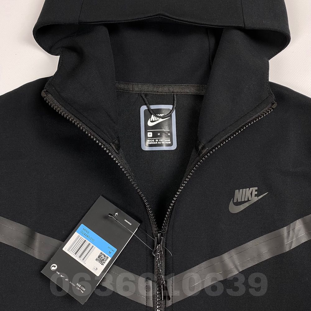 Новое Зип Худи Nike Tech Fleece в Черном Цвете | Кофта Найк Теч Флис