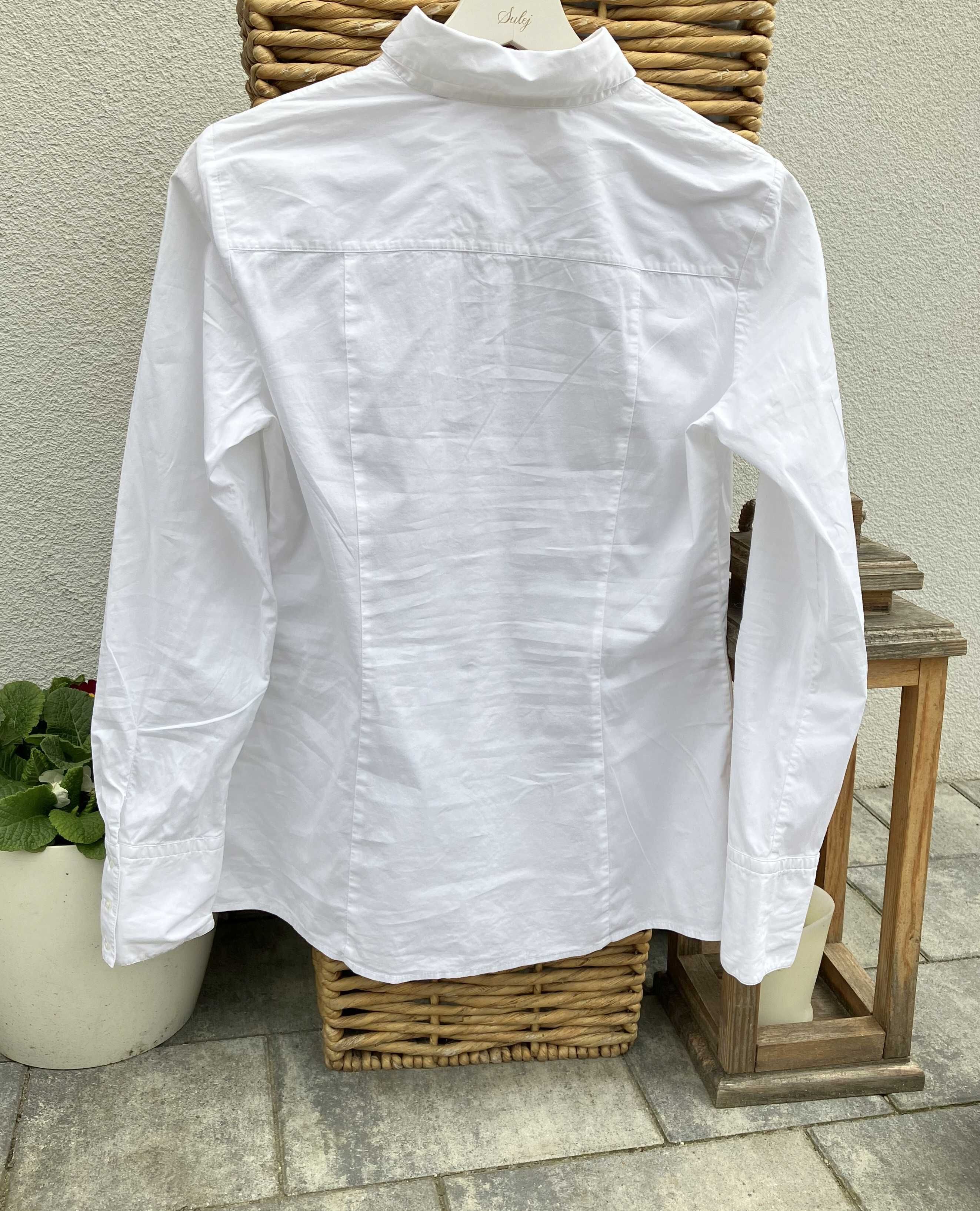 Hugo Boss biała koszula damska taliowana basic elegancka