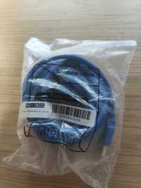 Kabel USB/AM-BM 3 metry niebieski