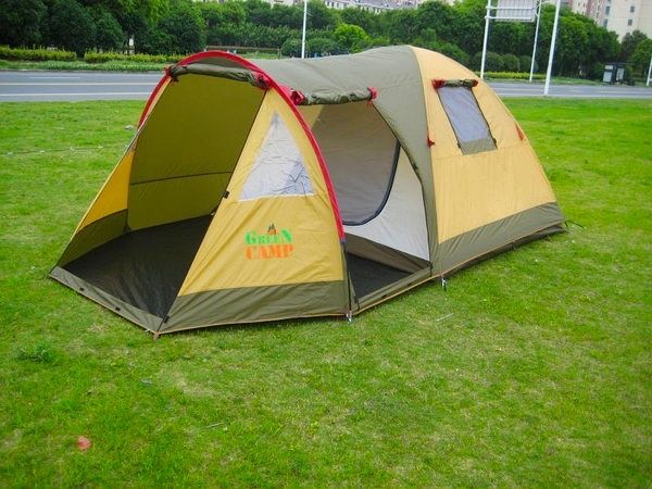 Палатка Green Camp 3-х местная двухслойная водонепроницаемая