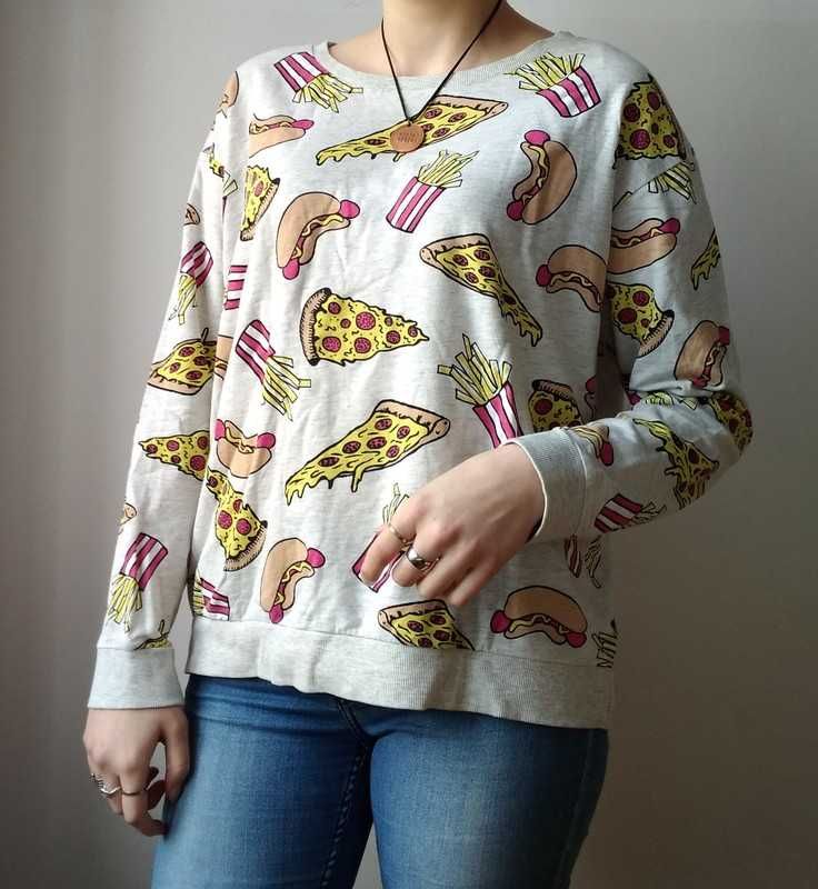 Bluza jedzenie fast food H&M