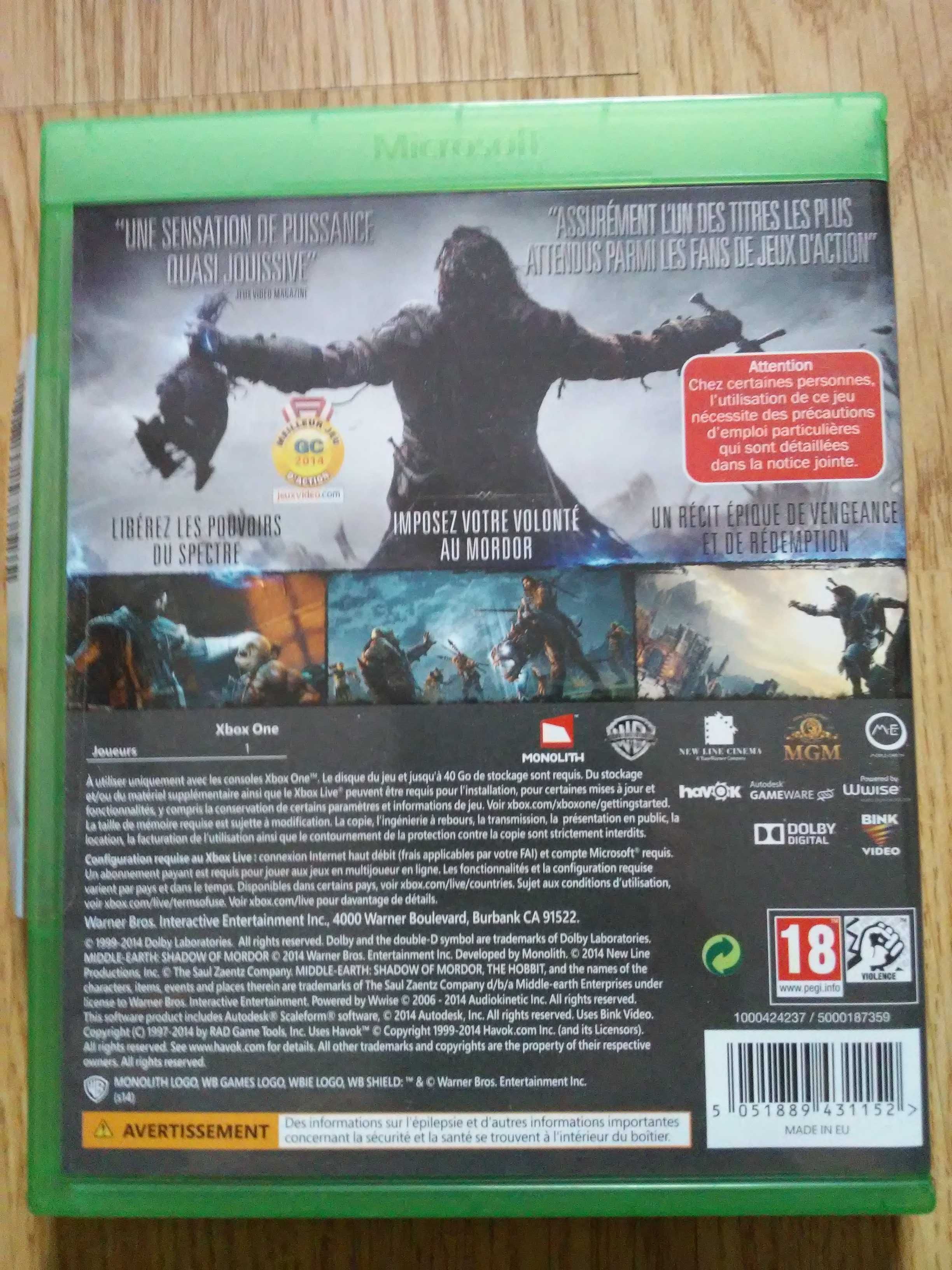 Gry Xbox One Cień Mordoru i Cień Wojny
