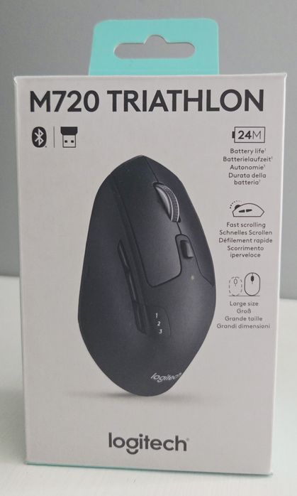 Nowa myszka Logitech M720 Triathlon czarna bezprzewodowa