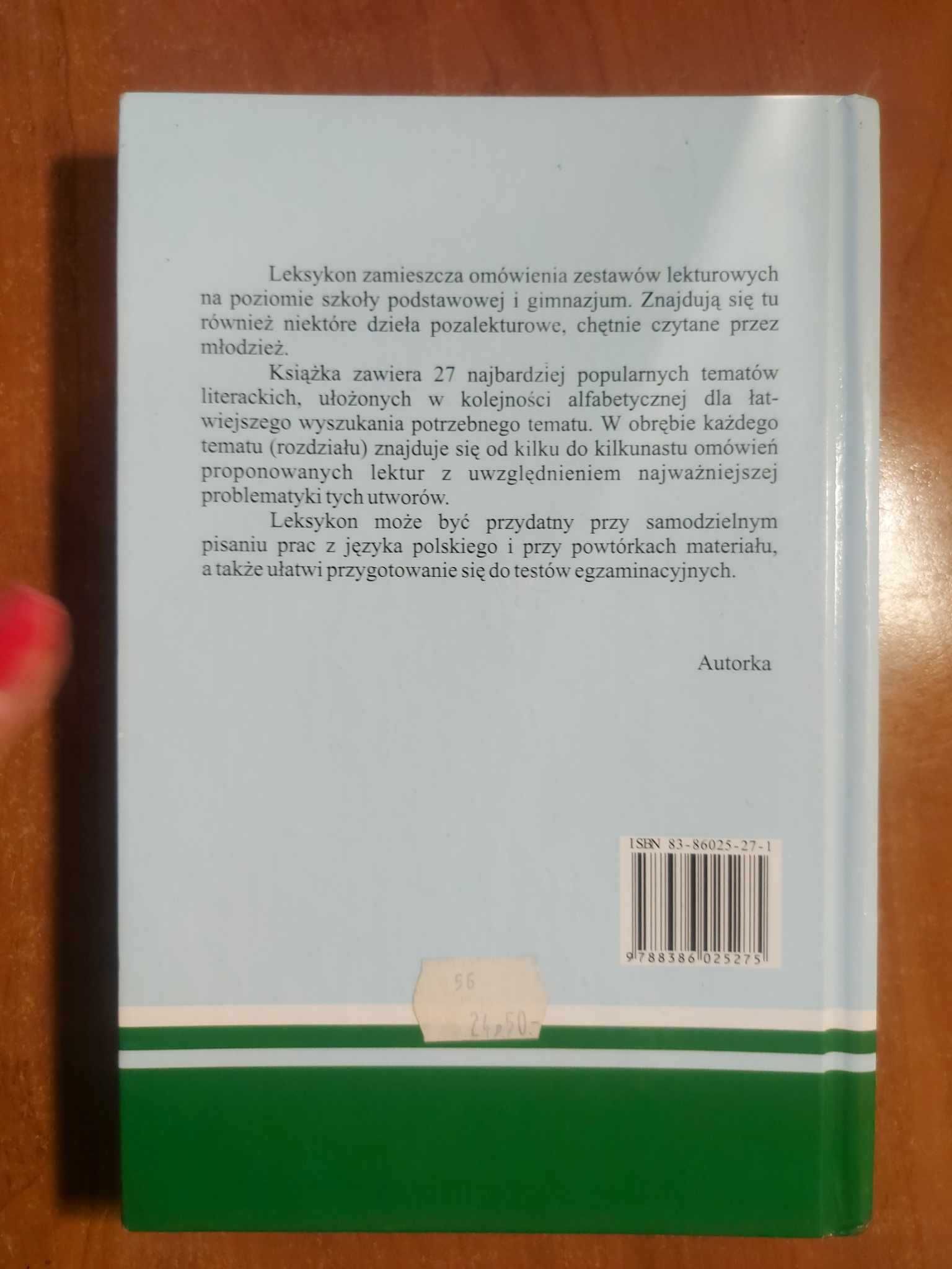 Leksykon tematów literackich dla gimnazjów i szkół podstawowych