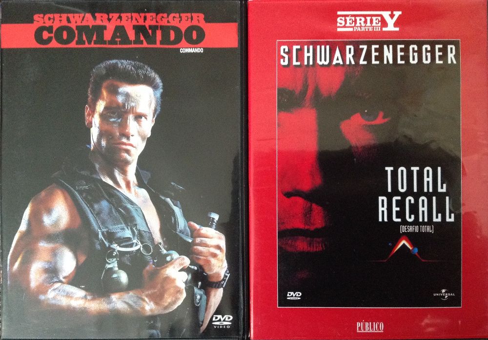 Arnold Schwarzenegger - 10 DVDs - Raros - Muito Bom Estado